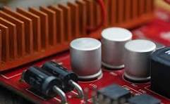 Product photos of capacitors