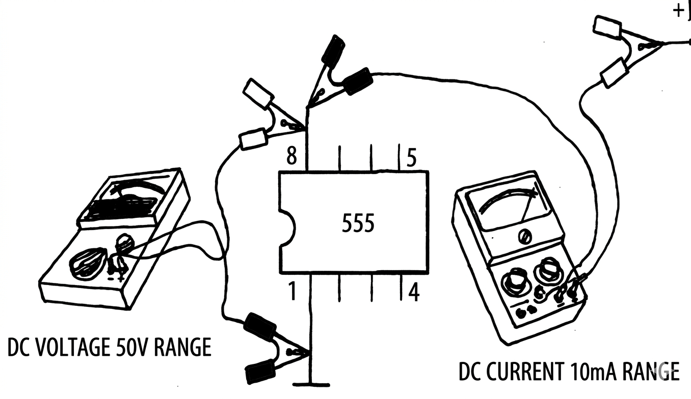 digital multimeter diagram for electronic testing